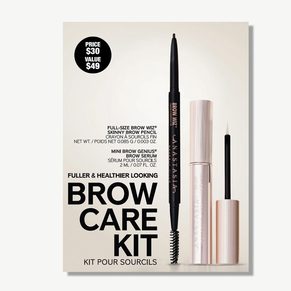 ✨Anastasia Beverly Hills Dark Brown Brow Kit-full size Brow Wiz, mini brow serum